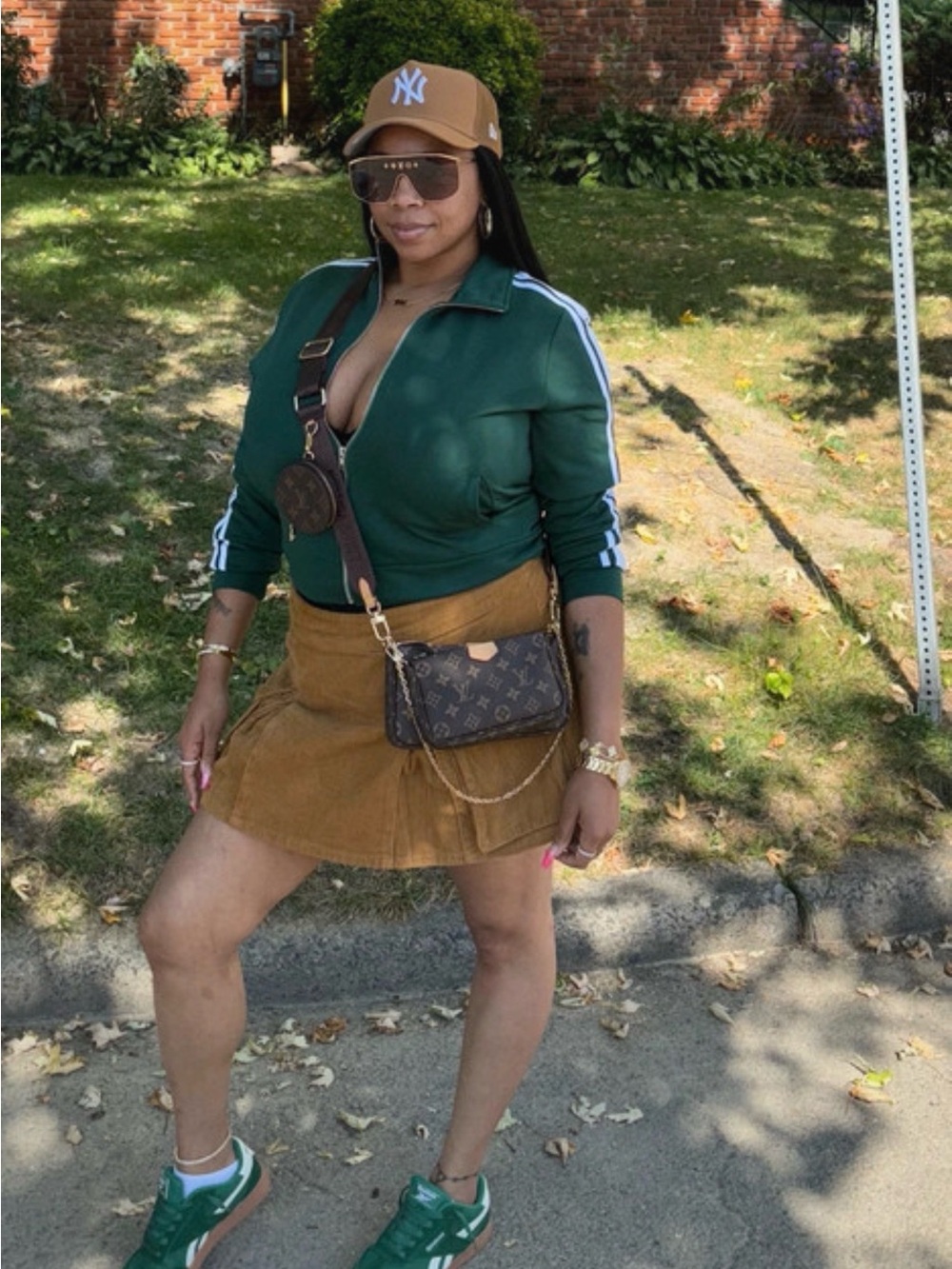 Corduroy pleaded Mini skirt